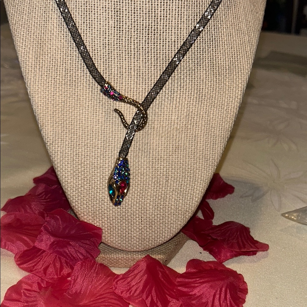 Betsey Johnson Multicolor Snake Necklace